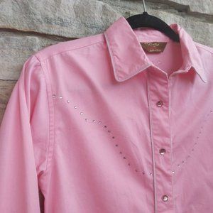 Walls Cowgirl Ranch Wear Rhinestone Western Shirt